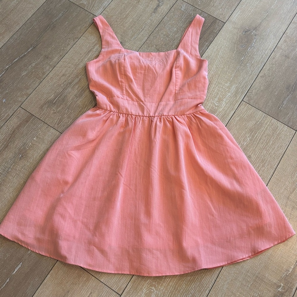 NWT Mi Ami for Francesca’s Peach Fit & Flare Dress - Size M - Picture 2 of 7